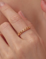 Heartbeat Gold 925 Sterling Silver Ring