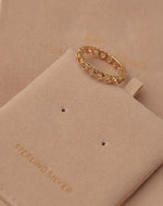 Heartbeat Gold 925 Sterling Silver Ring