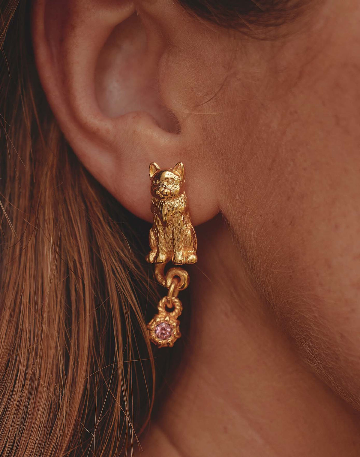 Aretes Gato Juguetón