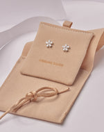 Aretes en Plata 925 Flor Clear