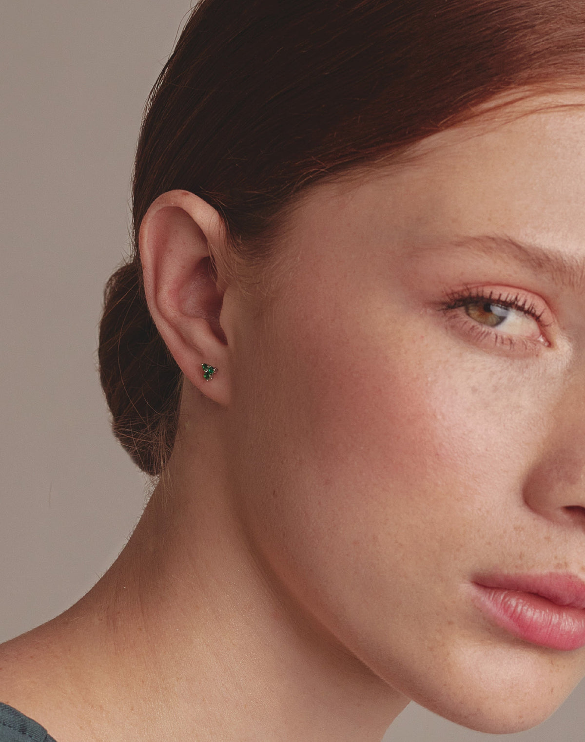 Aretes en Plata Zircón Emerald