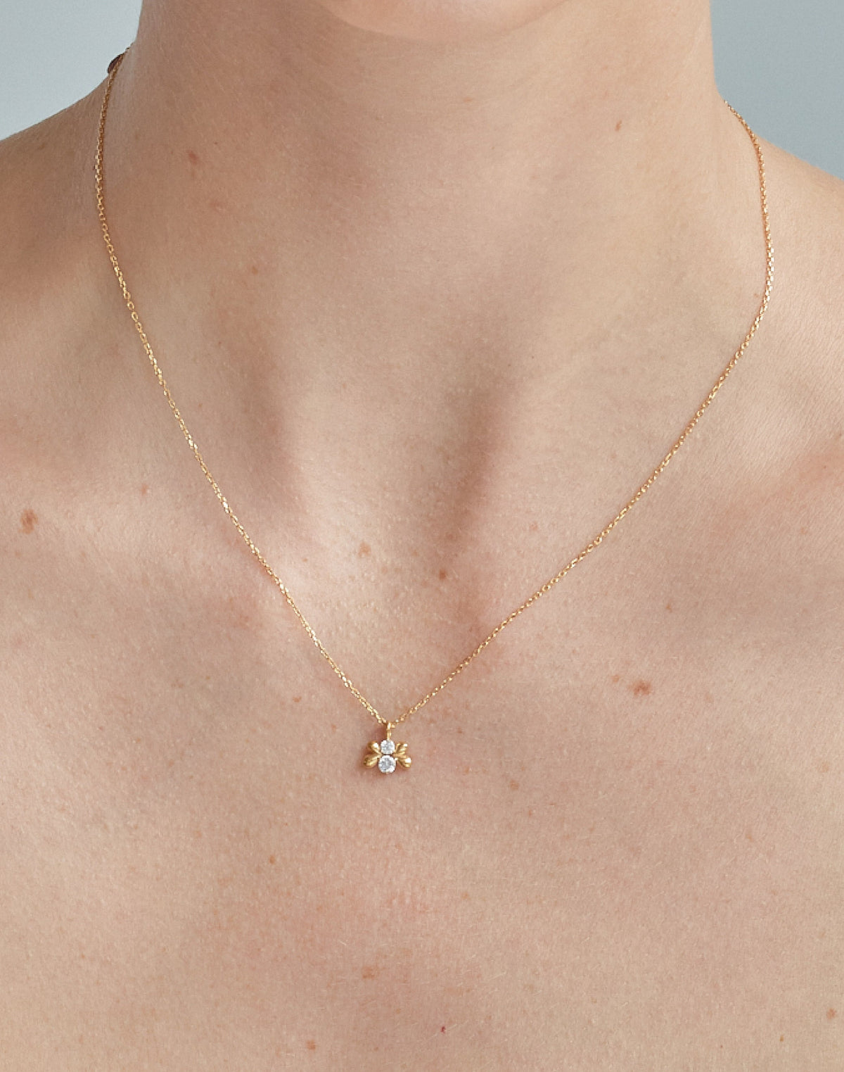 Collar en Plata 925 Abeja Clear