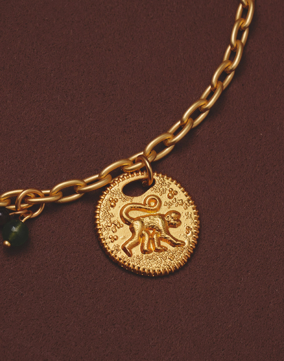 Maxi Collar + Aretes Monedas Selva Verde