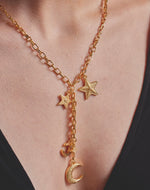 Moon &amp; Star Maxi Necklace