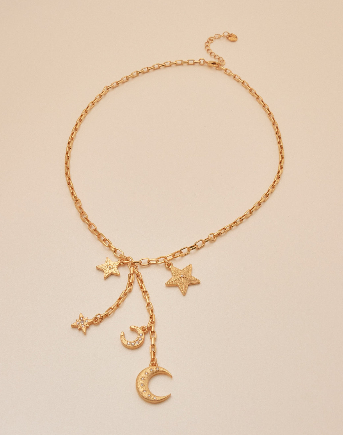 Moon &amp; Star Maxi Necklace
