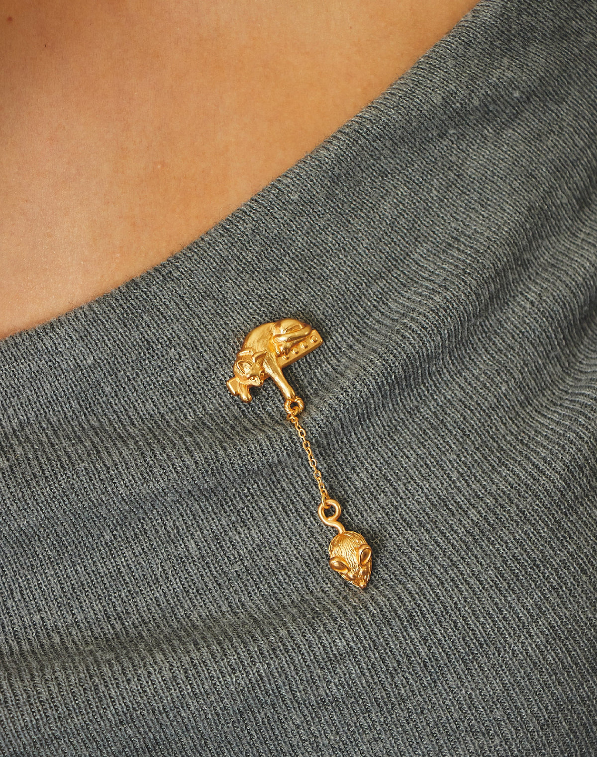 Pin Gato con Ratón