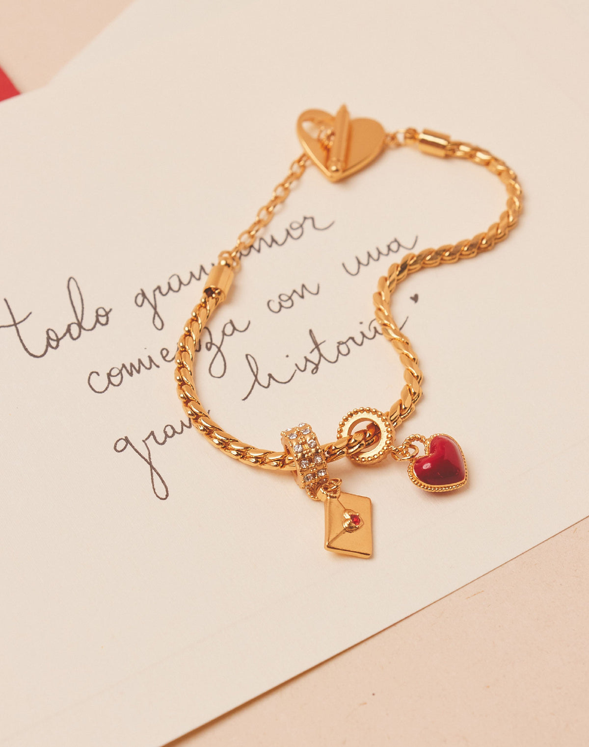 Pulsera de Charms Carta de Amor