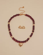 Set Collar + Aretes Love Game