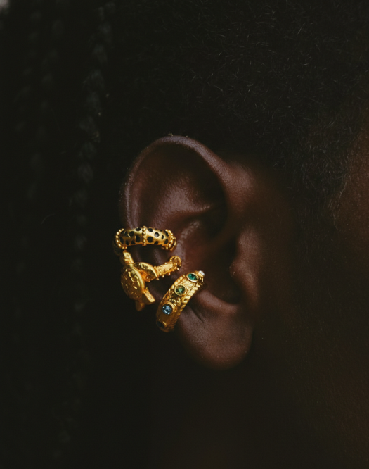 Set de 3 Earcuffs Arena Dorada