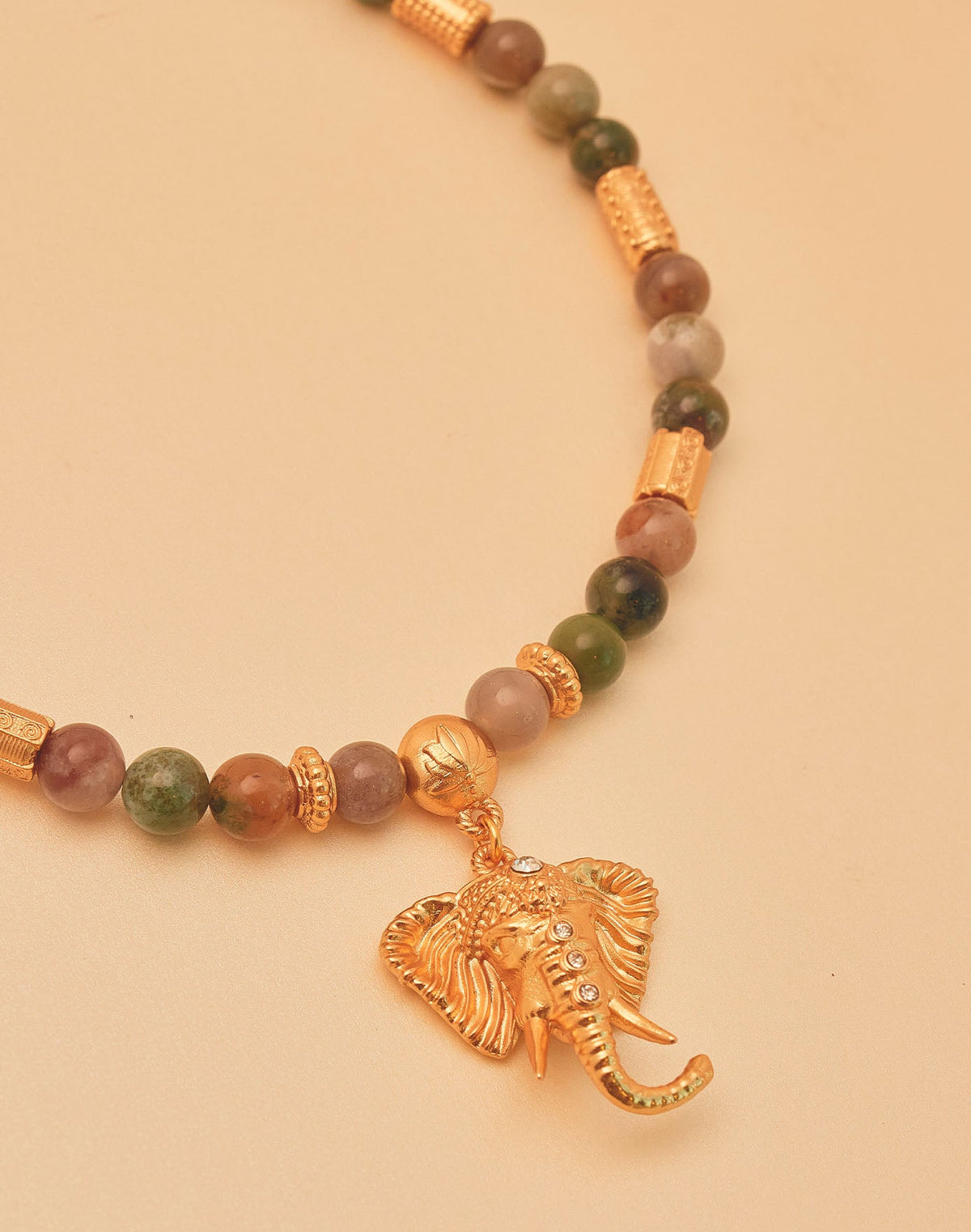Sacred Elephant Necklace & Earrings Set