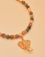 Sacred Elephant Necklace & Earrings Set
