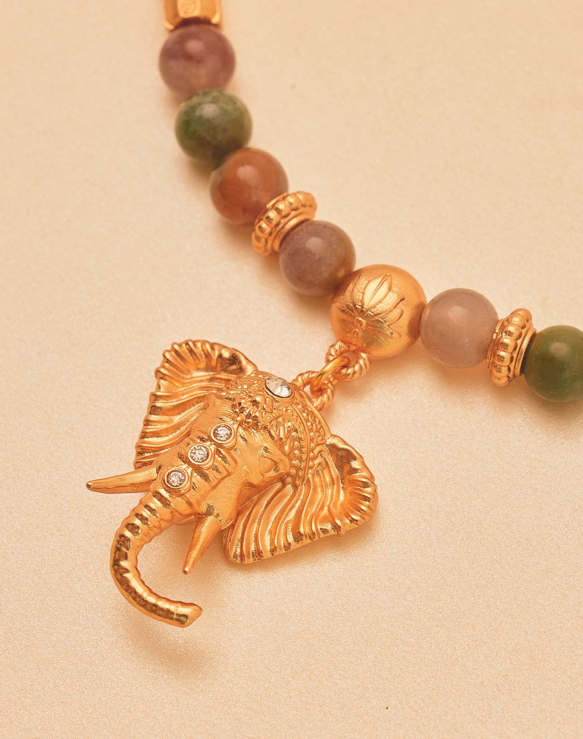 Sacred Elephant Necklace & Earrings Set