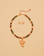 Sacred Elephant Necklace & Earrings Set