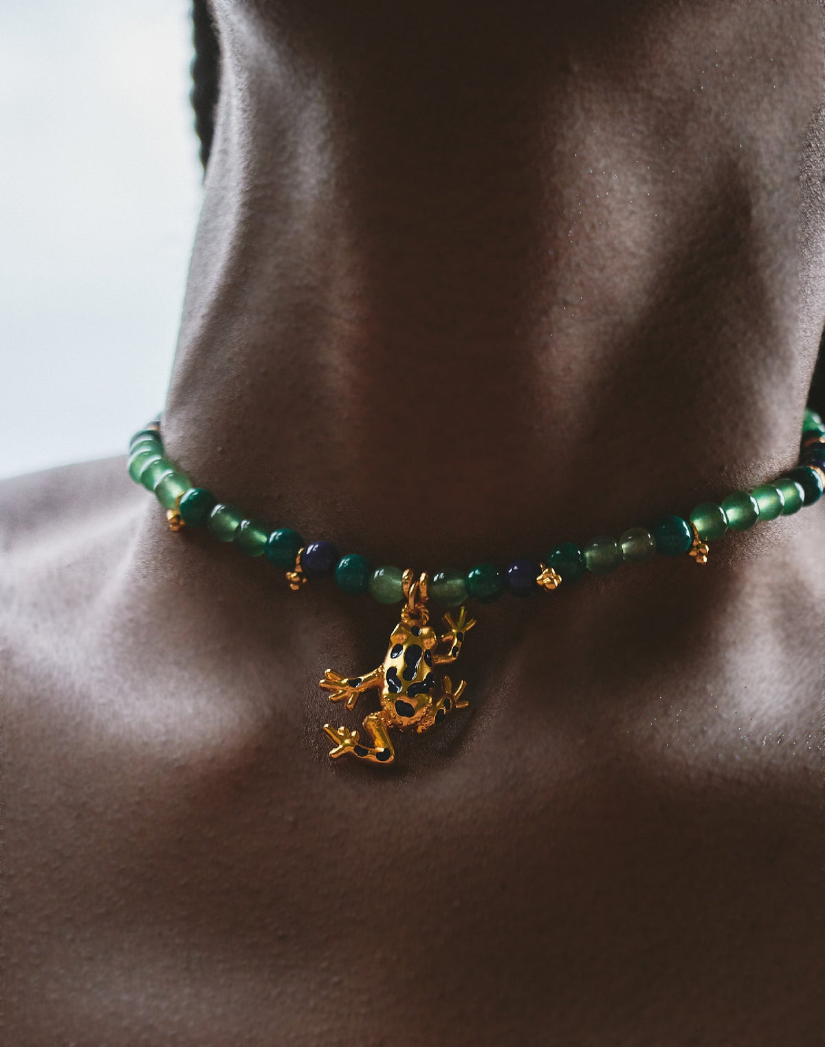 Jungle Frog Necklace & Earrings Set